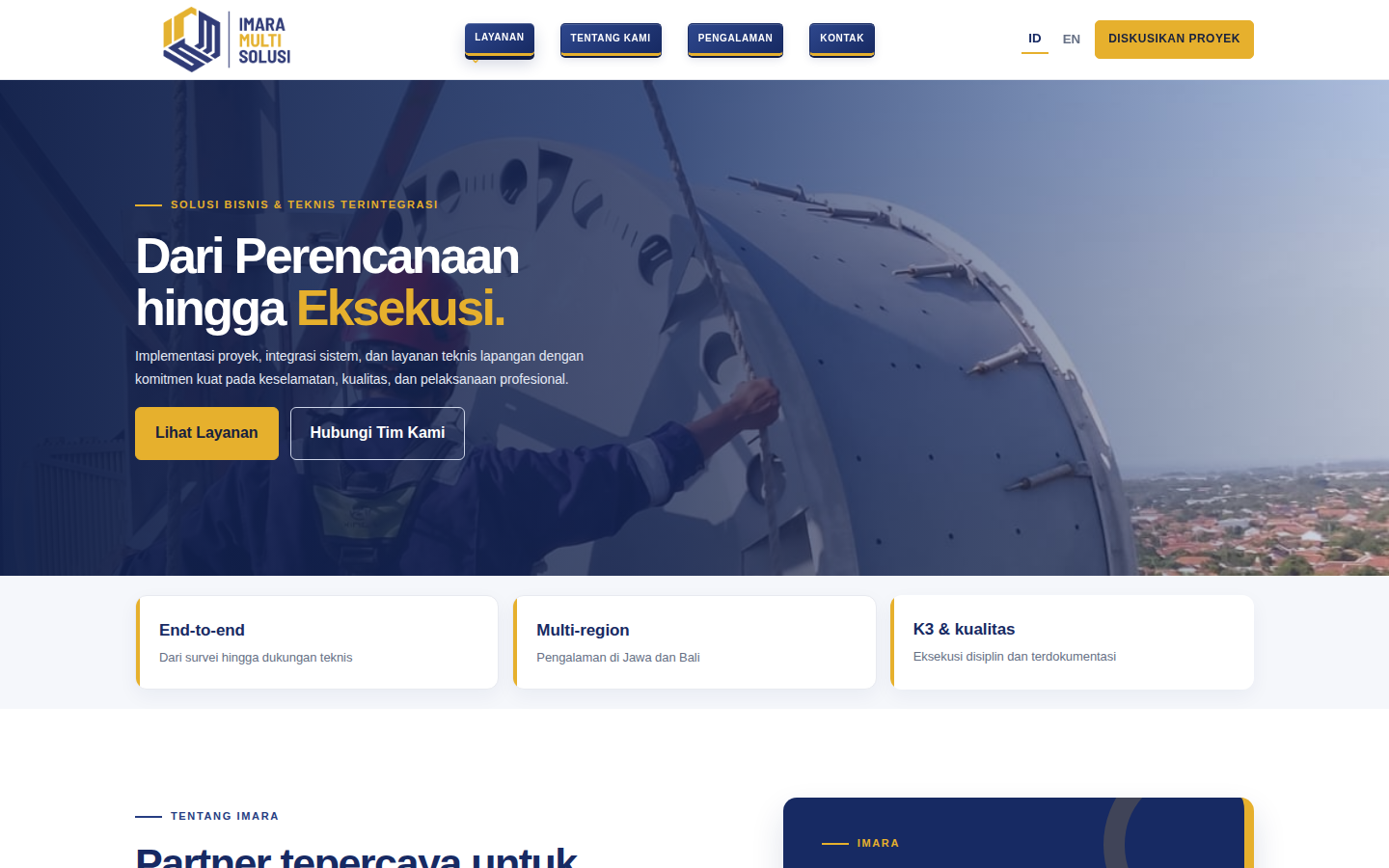 Website PT Imara Multi Solusi
